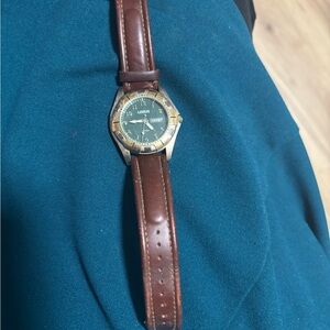 Lorus Men's Green and Brown Watch
